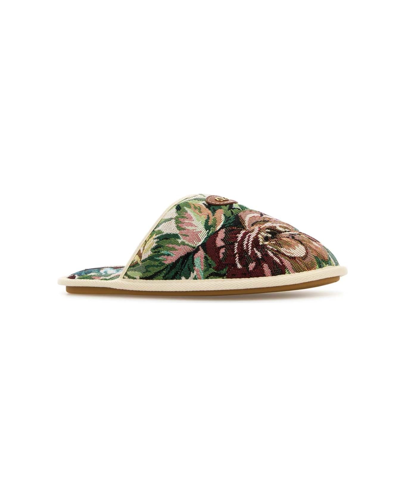 Printed Fabric Ta Chambre Slippers - 2