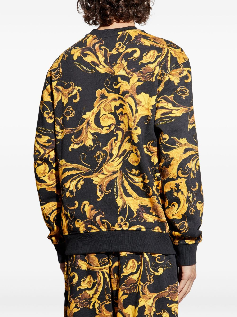 baroque-print sweatshirt - 4