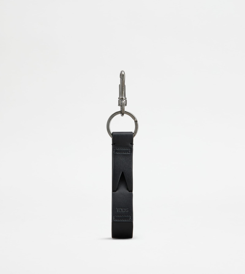 KEY HOLDER IN LEATHER - BLACK 1
