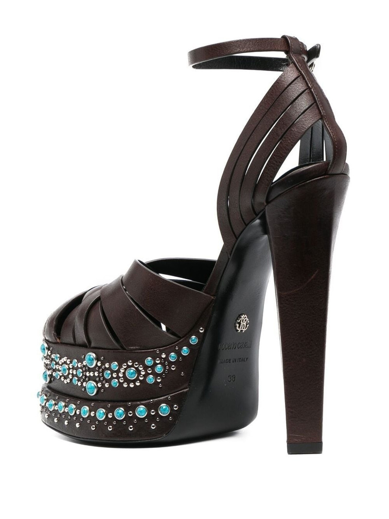 caged leather platform sandals 3