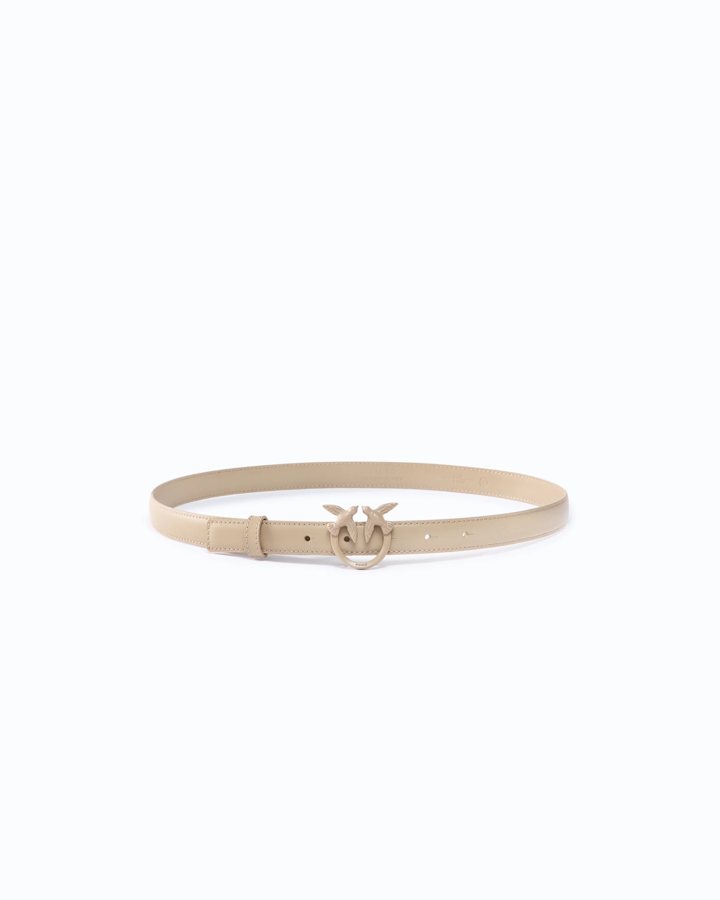 2 CM LEATHER BELT WITH MATTE LOVE BIRDS BUCKLE - 1