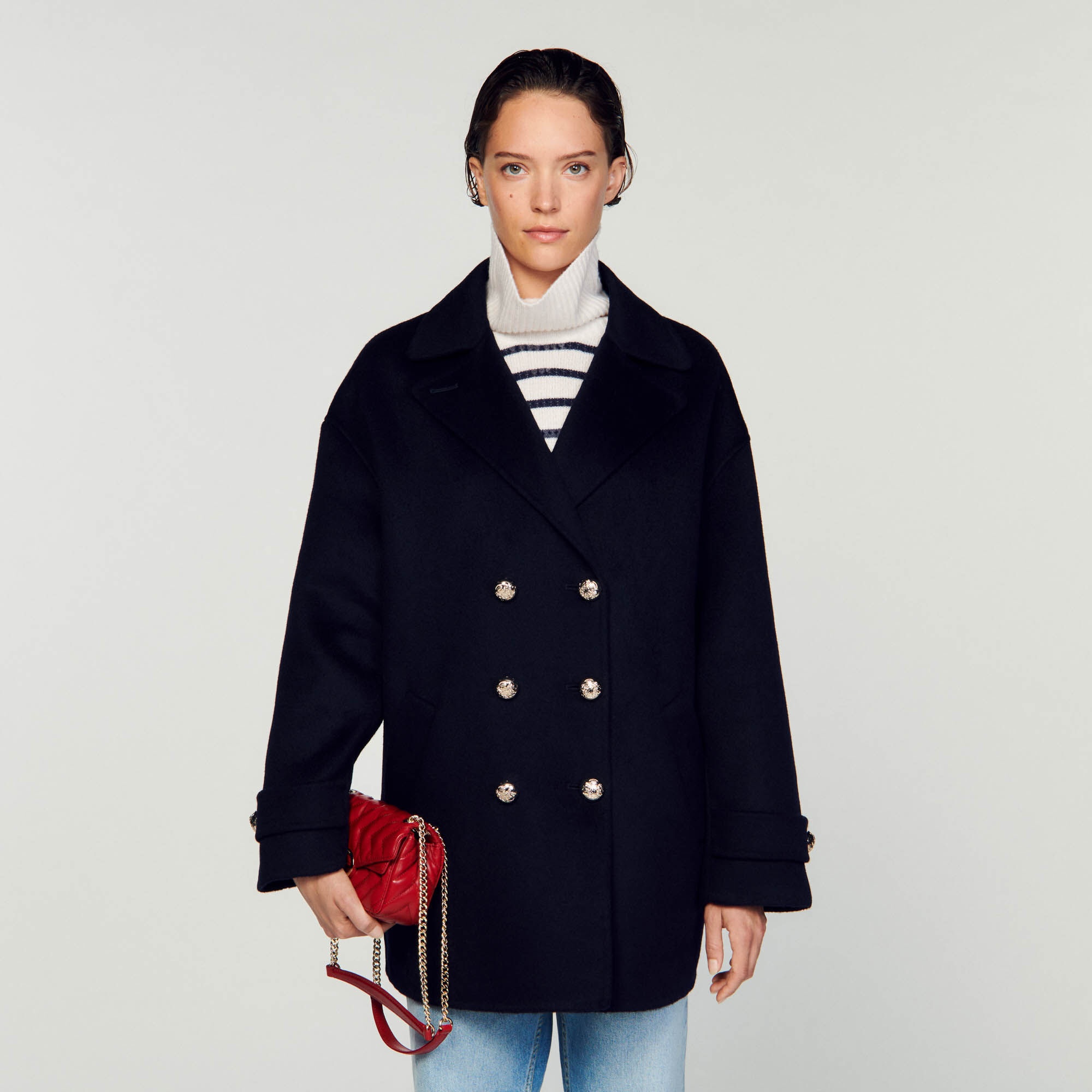 DOUBLE-BREASTED PEA COAT - 5