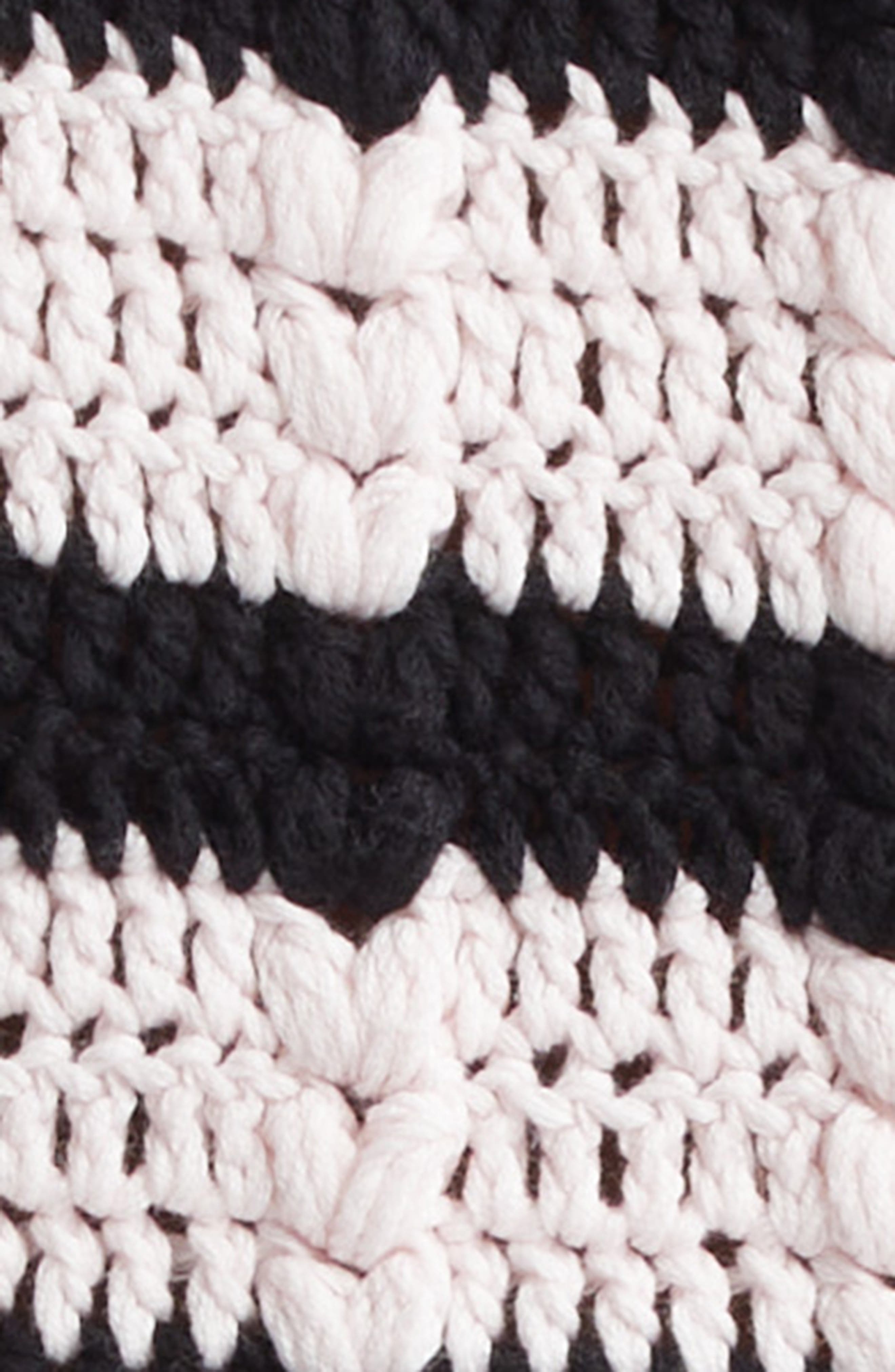 Ganni Organic Cotton Crochet Vest in Primrose Pink/Black at Nordstrom - 6