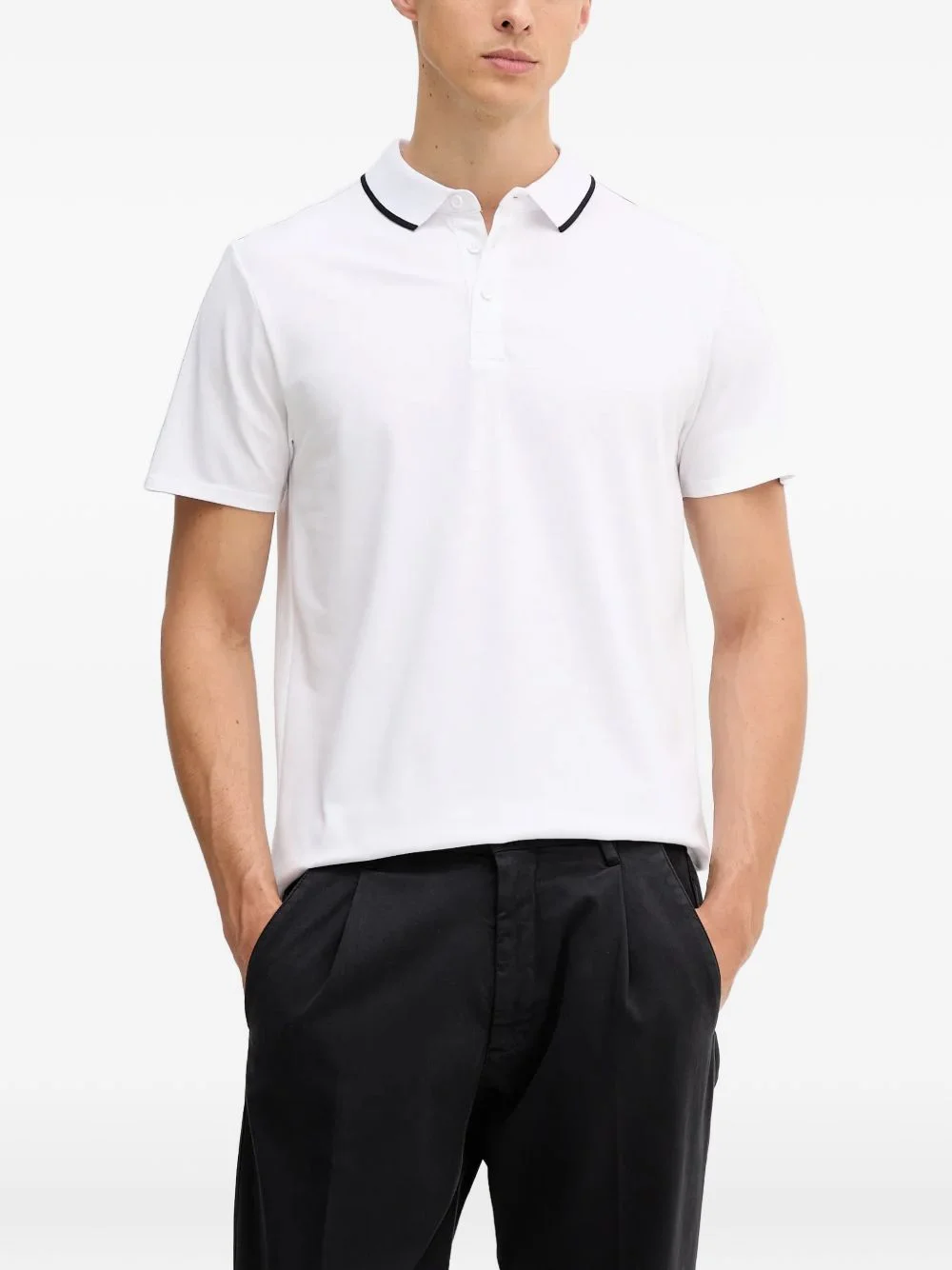 Paul pique trim polo shirt - 1