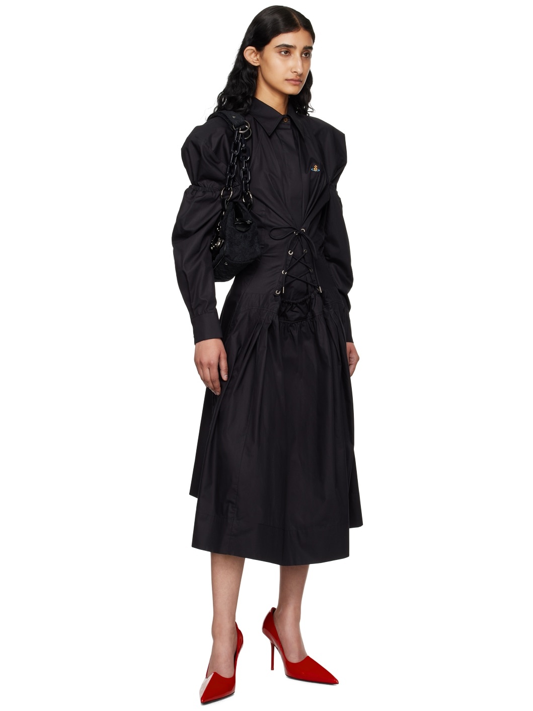 Black Kate Midi Dress - 4