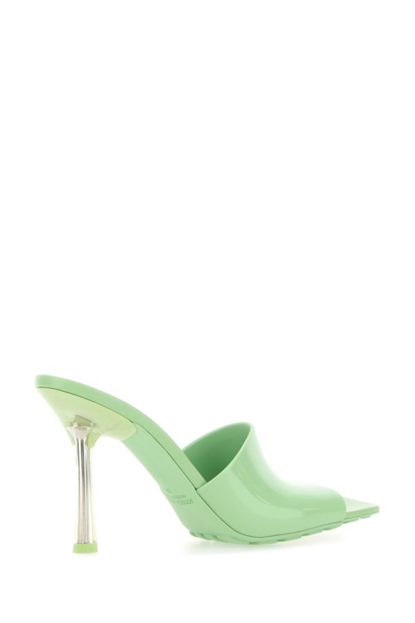 Bottega Veneta Woman Pastel Green Pvc Stretch Mules - 3