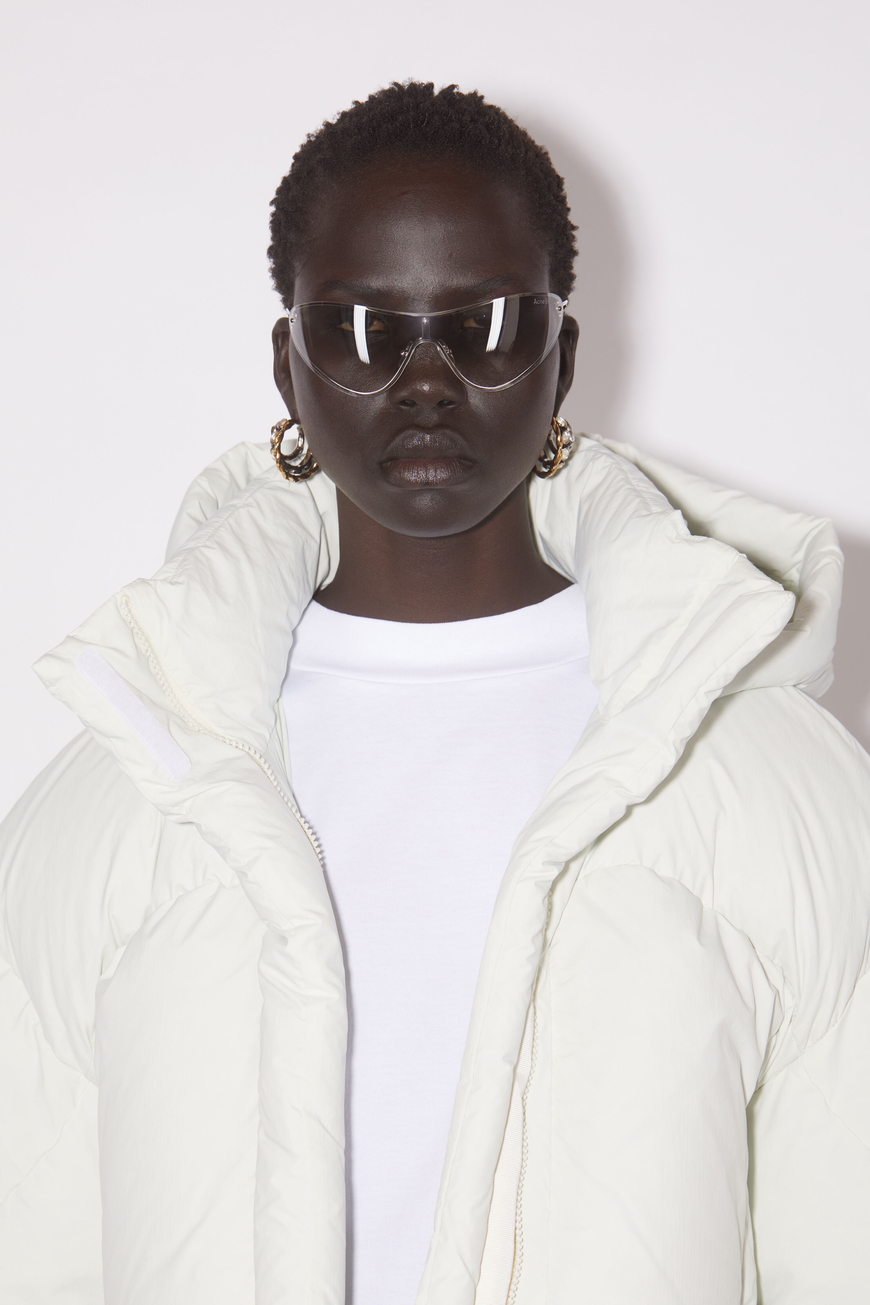Hooded puffer jacket - Porcelain white - 6