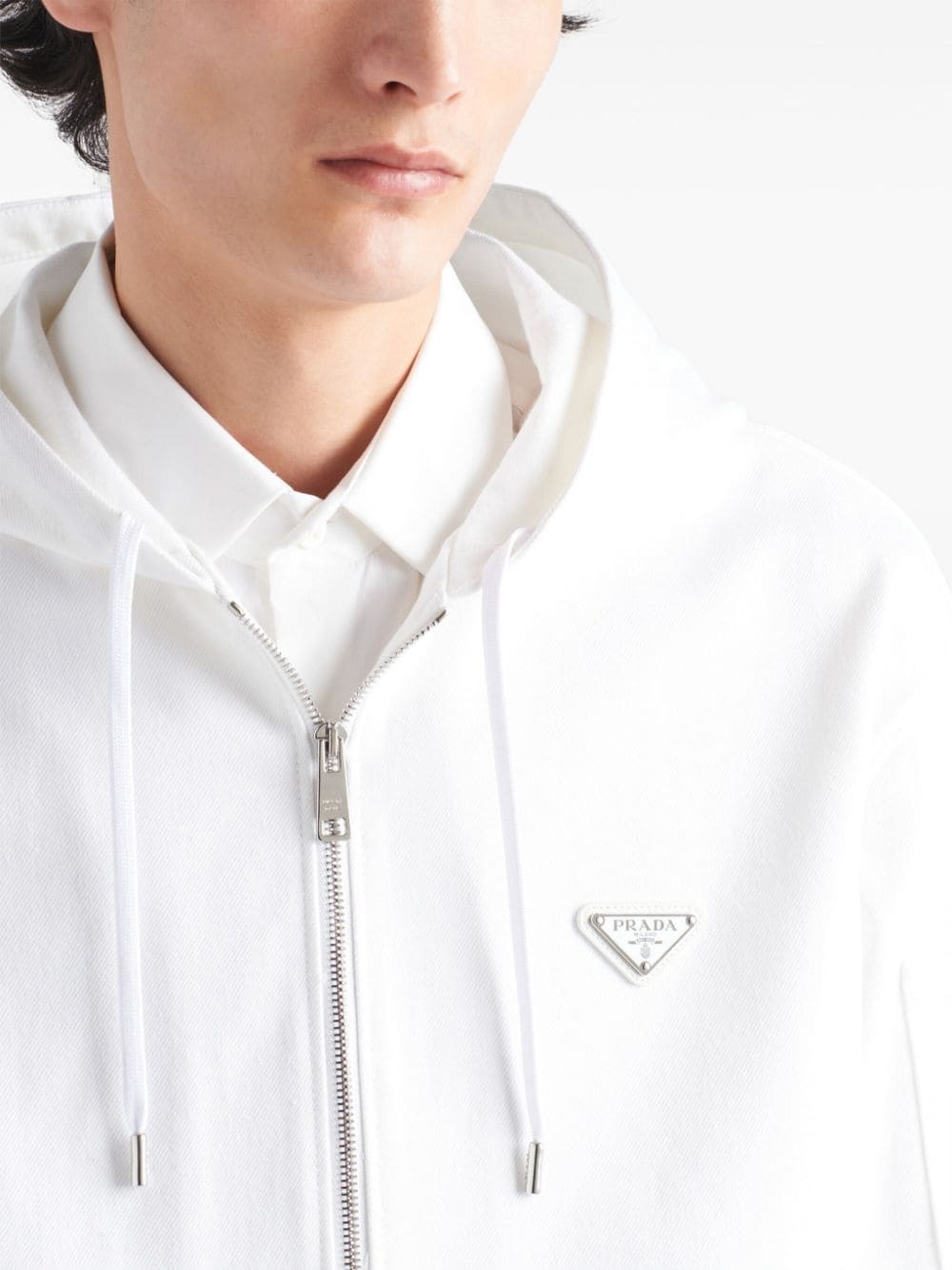 triangle-logo zip-up hoodie - 5