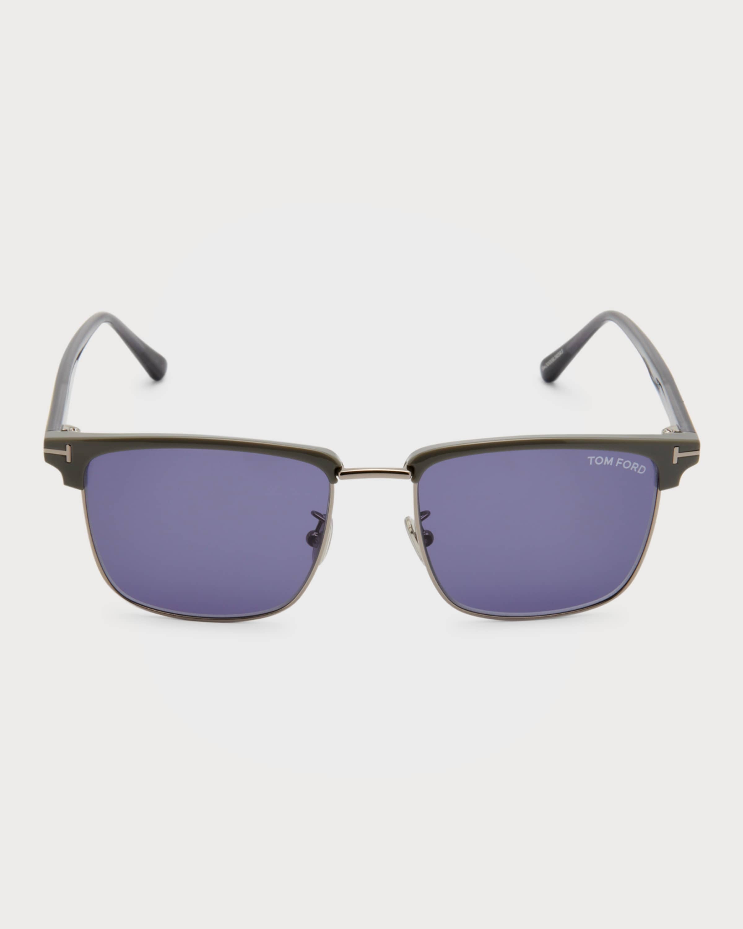 Men's FT0997-Hudson Half-Rim Square Sunglasses - 3