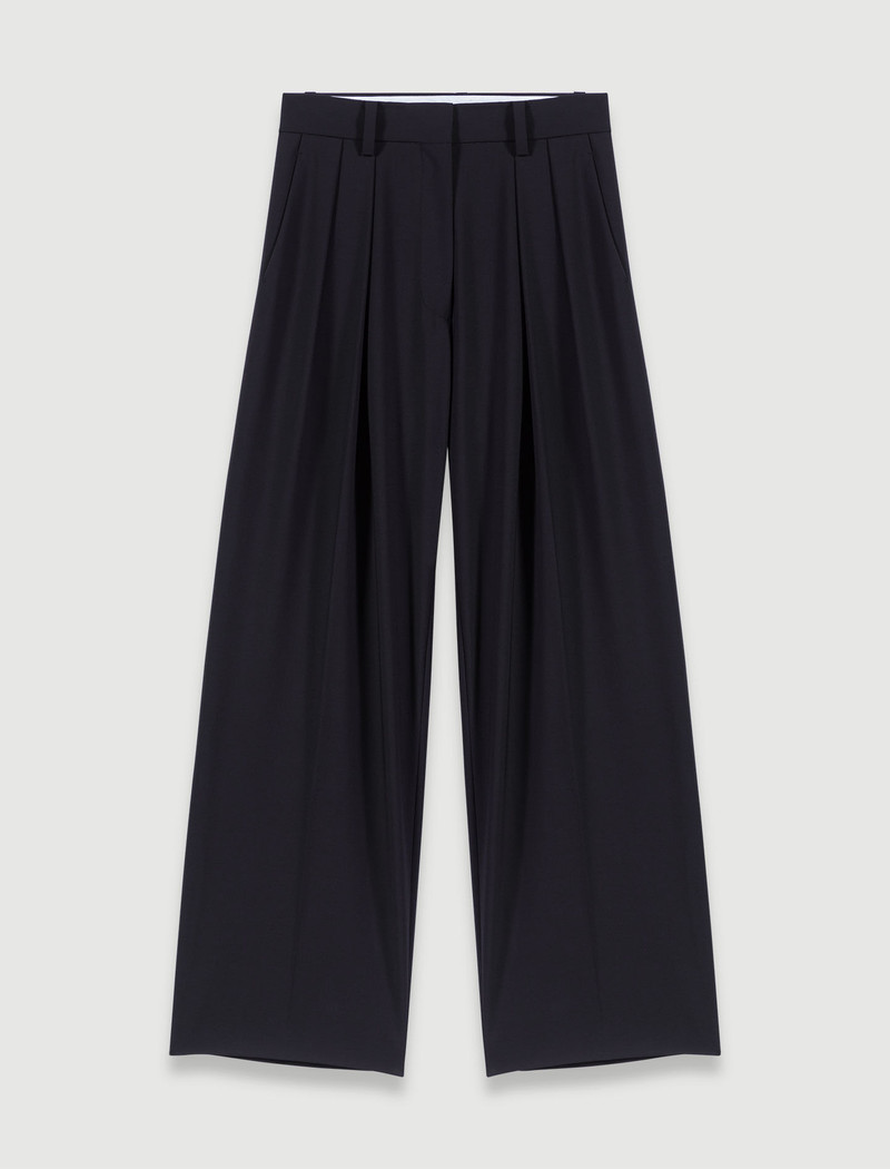 Wide-leg trousers with belt 1
