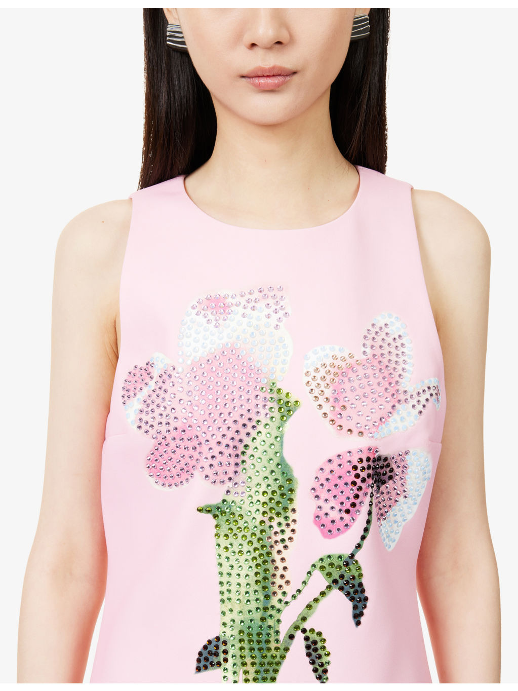 Garter Sleeveless Bonded-Crepe Mini Dress - 5