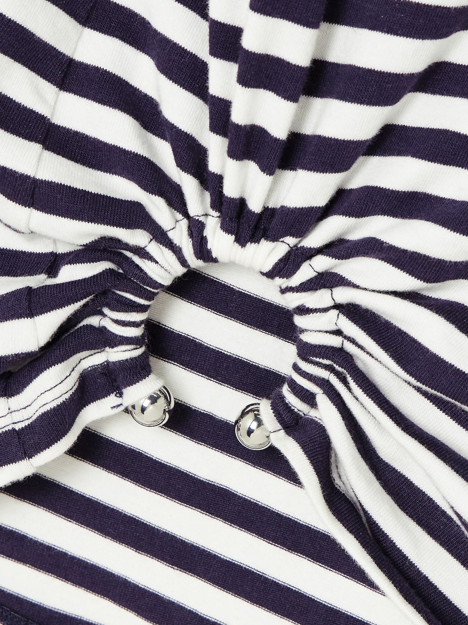 Embellished striped cotton-blend jersey tank White - 4