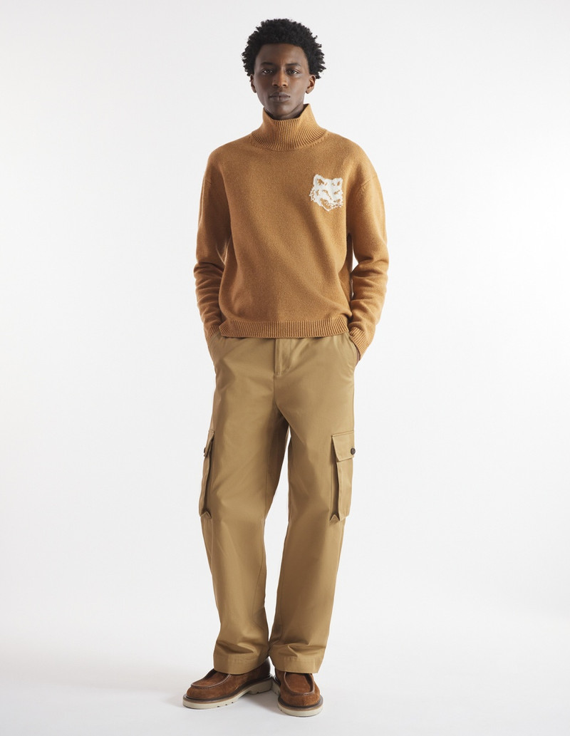 Maison Kitsuné FOX HEAD INTARSIA COMFORT HIGH NECK JUMPER outlook