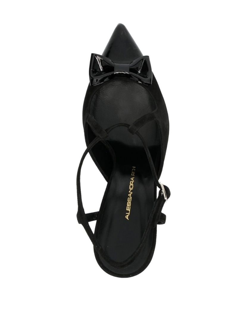 bow-embellished leather pumps - 7