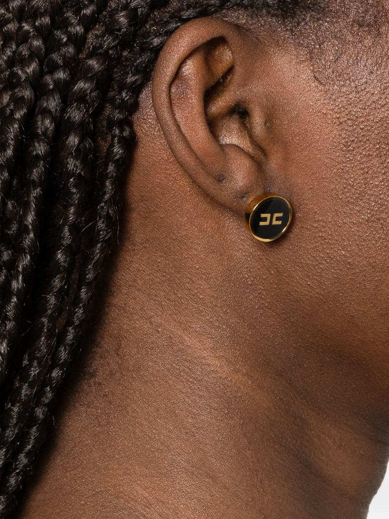 ELISABETTA FRANCHI logo-detail earrings outlook