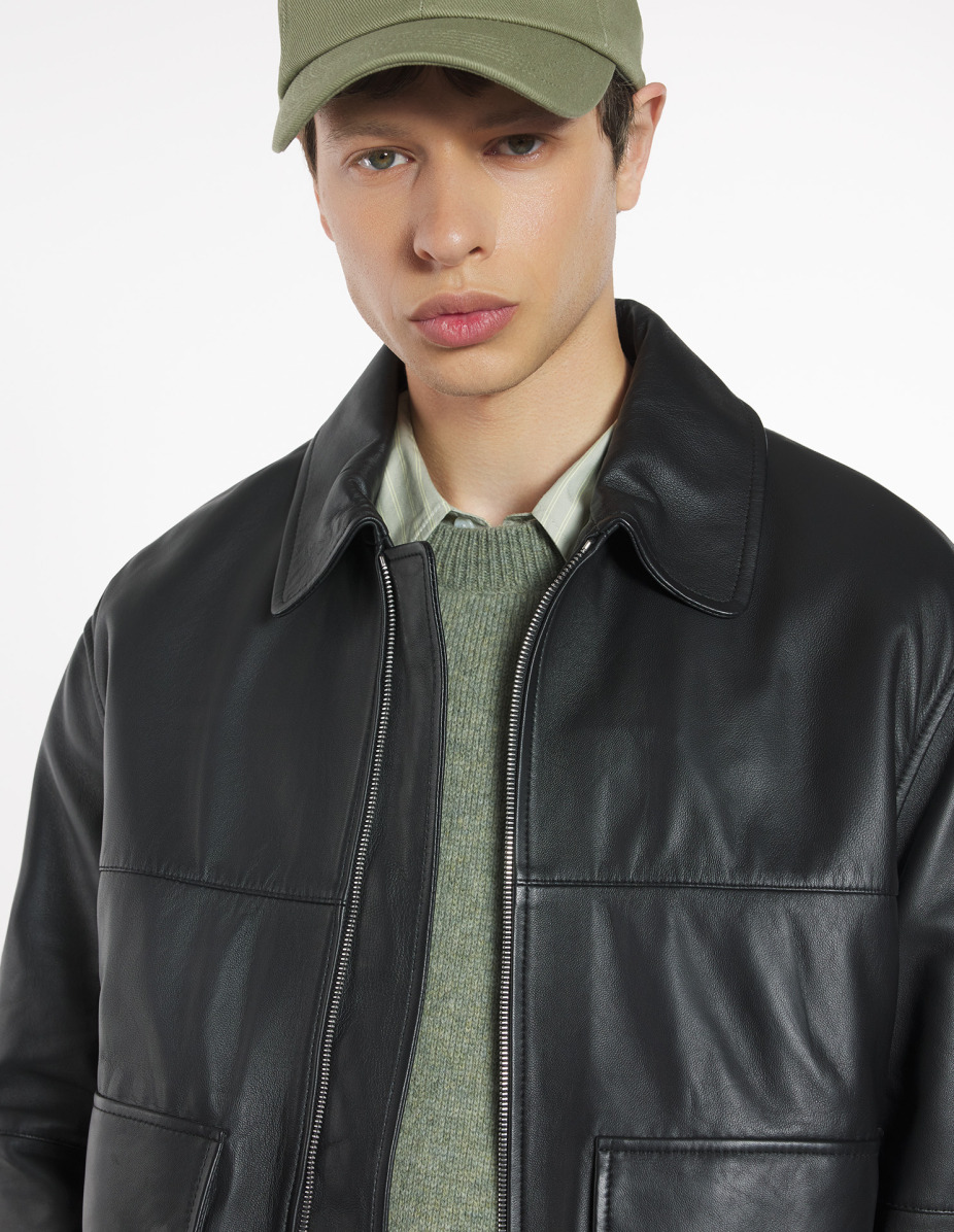 LEATHER BLOUSON - 4
