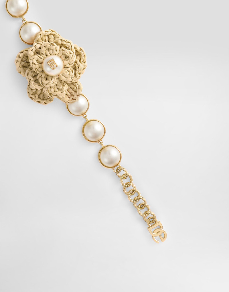 Dolce & Gabbana Raffia flower bracelet outlook