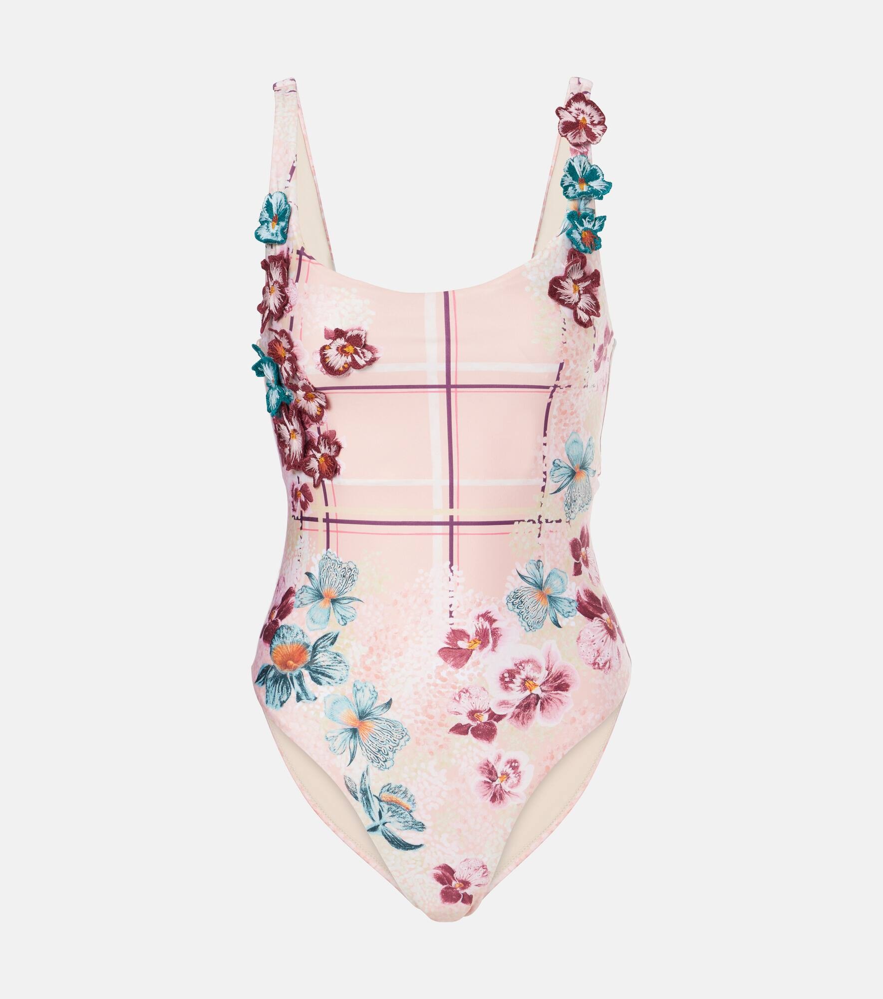 Gema Prado floral-appliqué swimsuit - 1