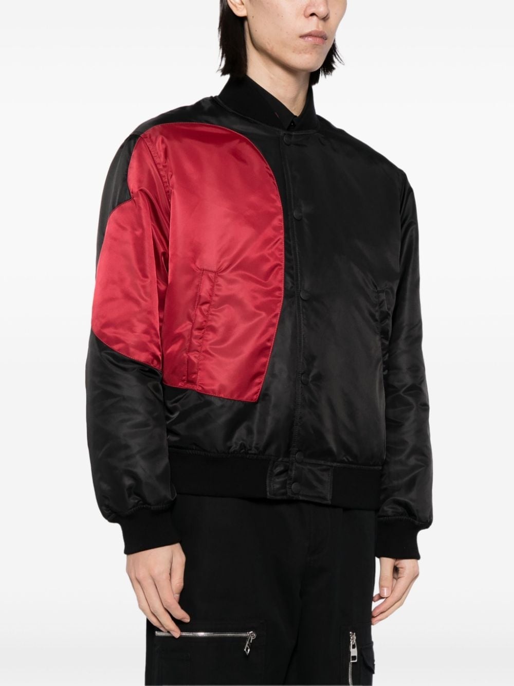 heart shape panel bomber jacket - 3