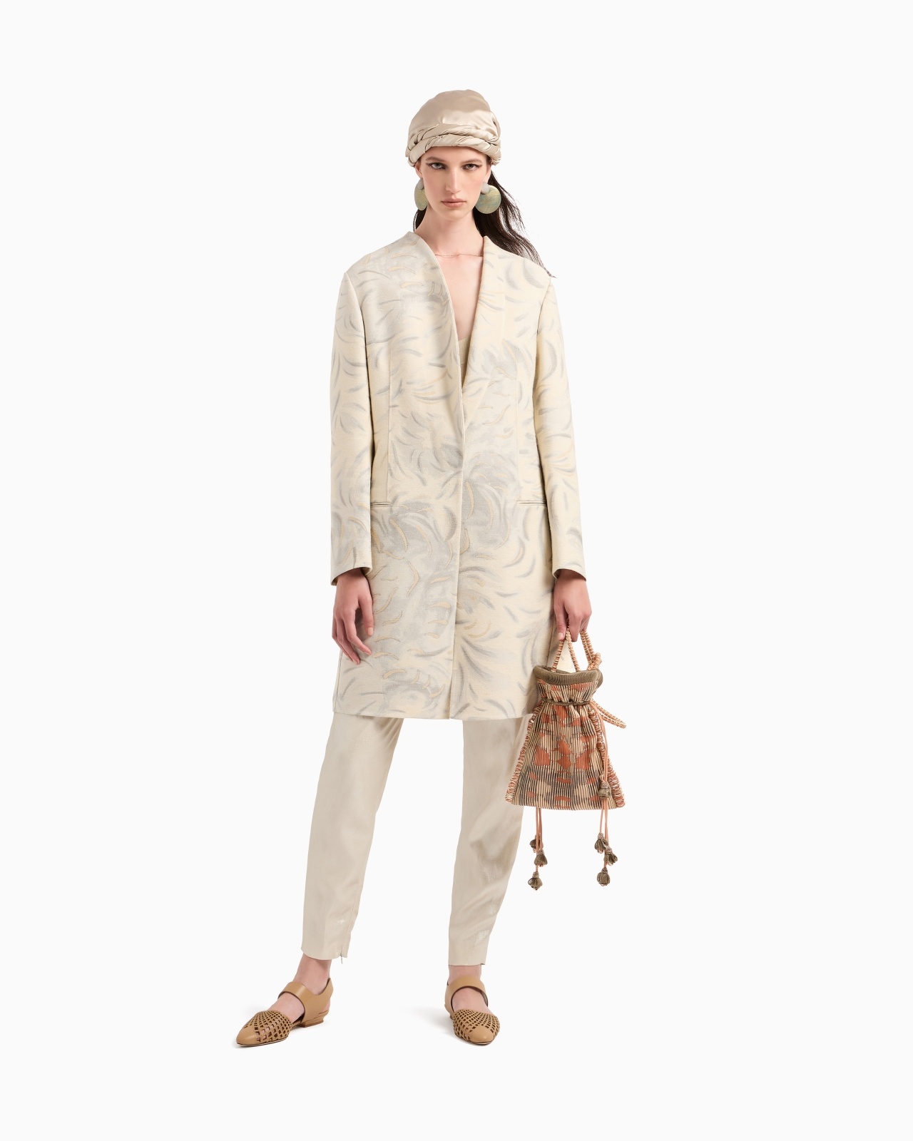 LAMINATED LINEN AND VISCOSE PLEATED TROUSERS - 2
