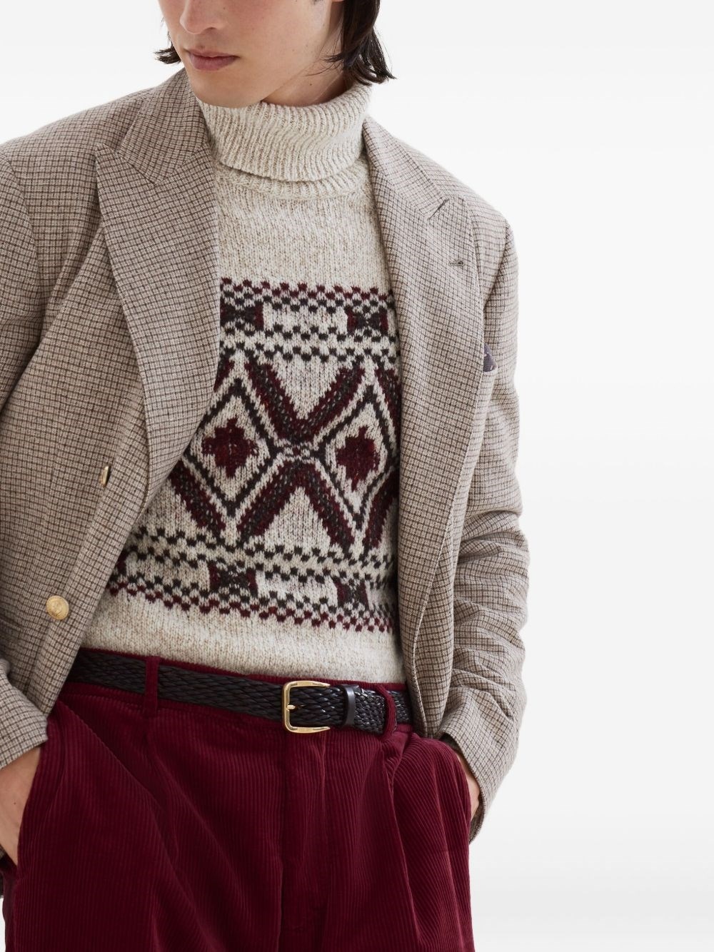 Wool and silk double-breasted jacket - 5