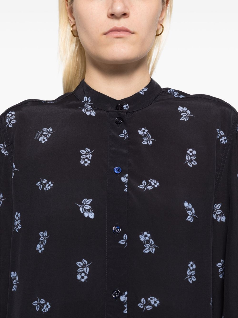stand collar shirt - 5