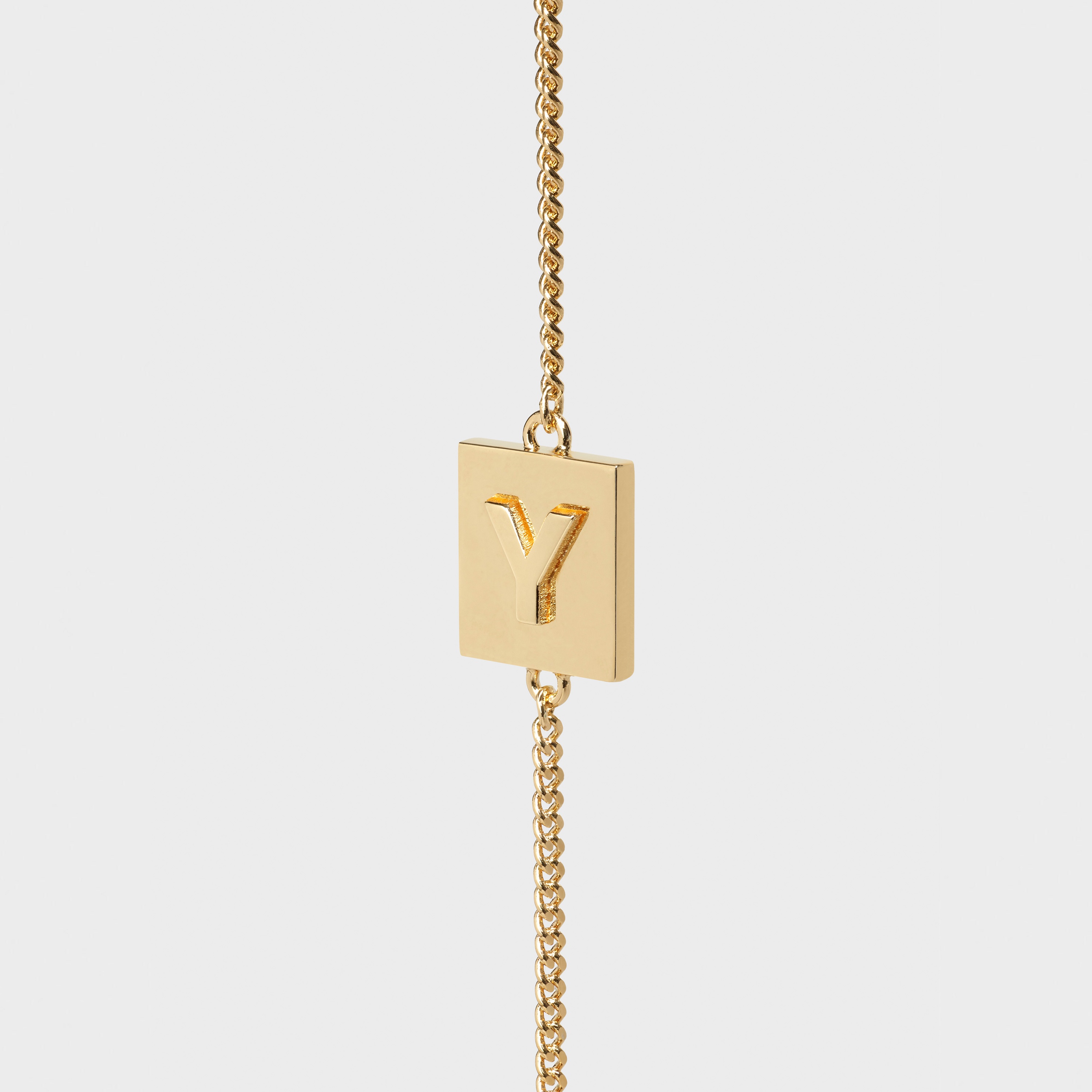 Alphabet Y Bracelet in Brass - 1