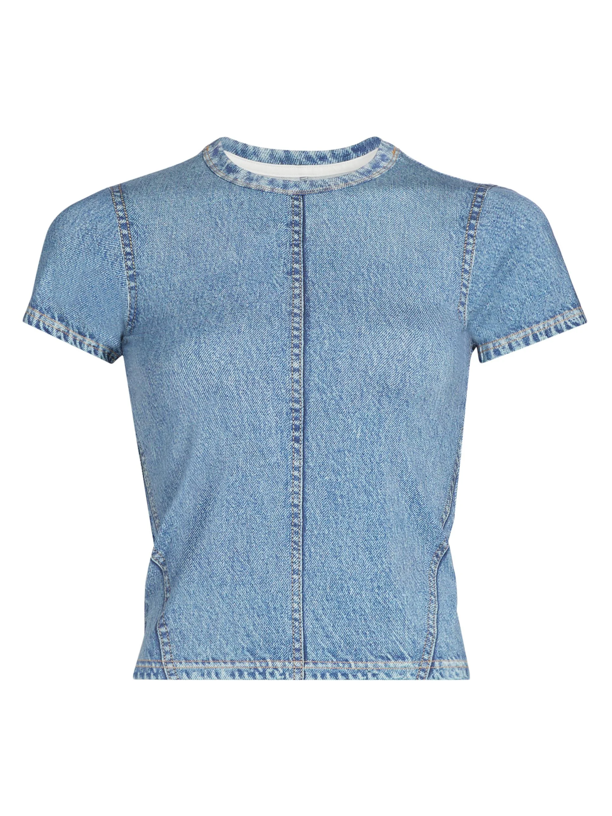 Women's rb Miramar Denim-Print T-Shirt - Minetta - 1
