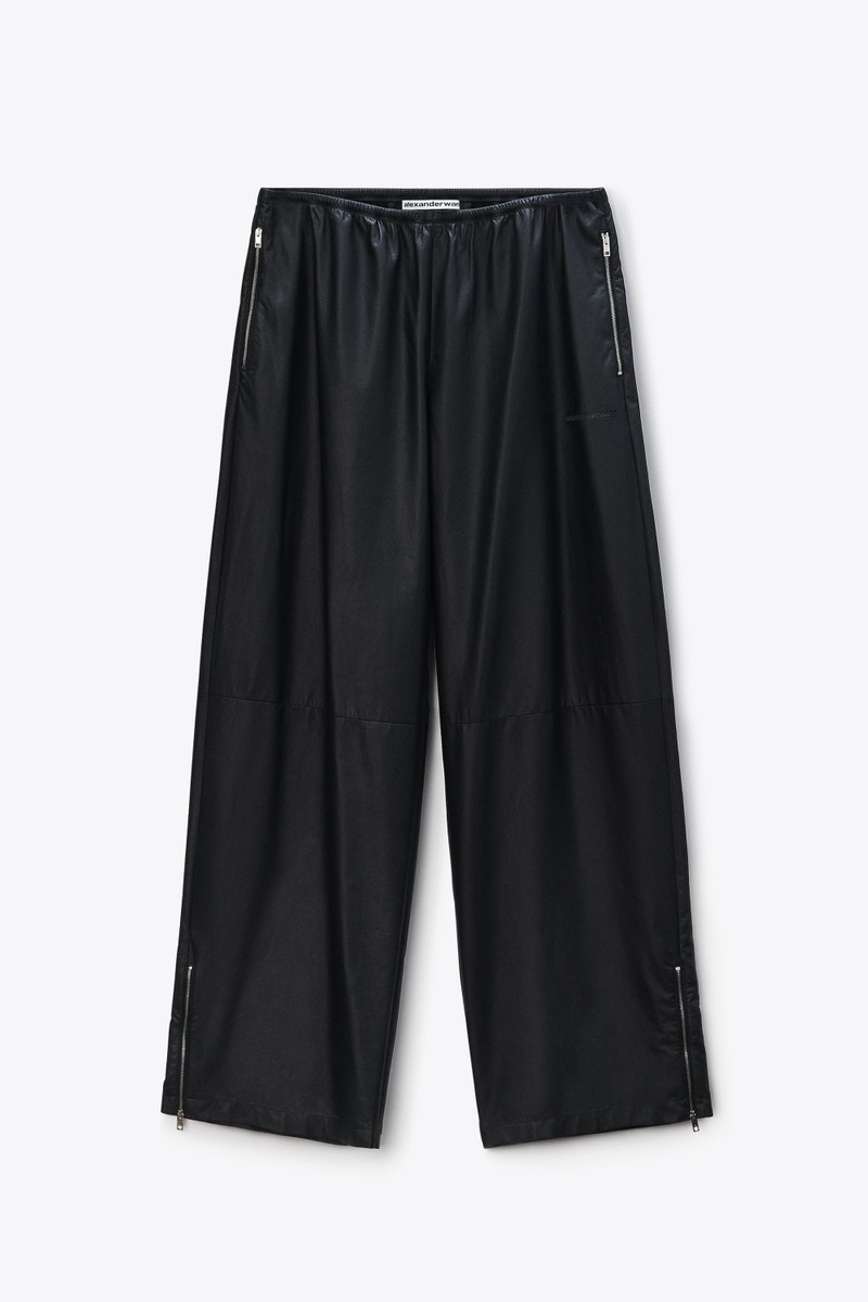 Unisex Track Pant Paper in Leather Mid-Rise 1