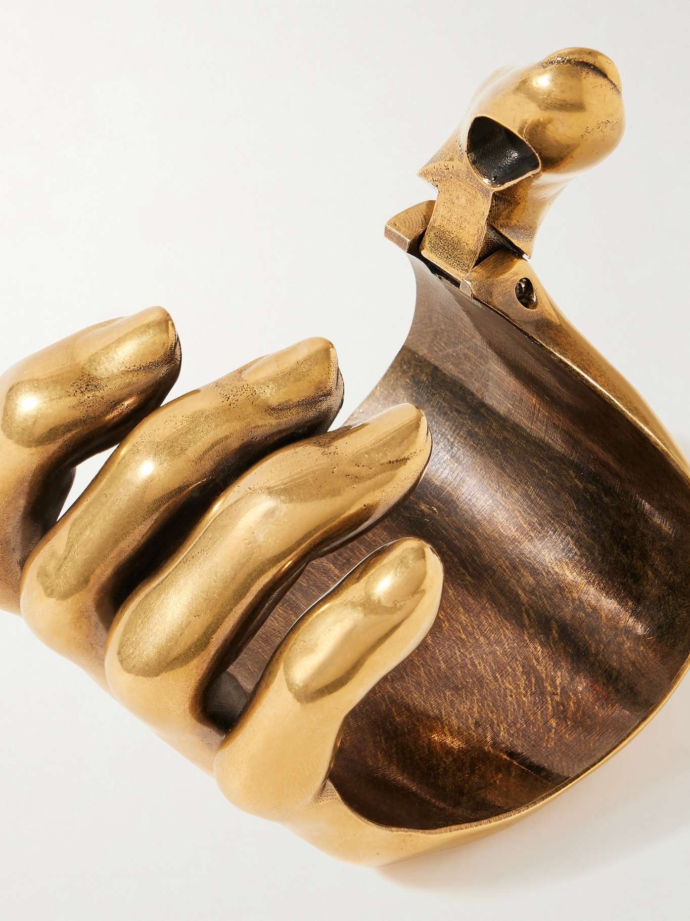 Hand gold-tone bracelet - 4