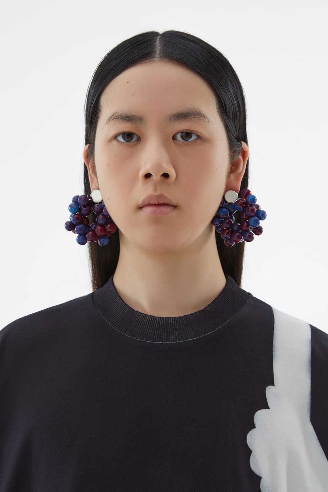 PURPLE & BLUE BIRILLI SILVER EARRINGS - 3
