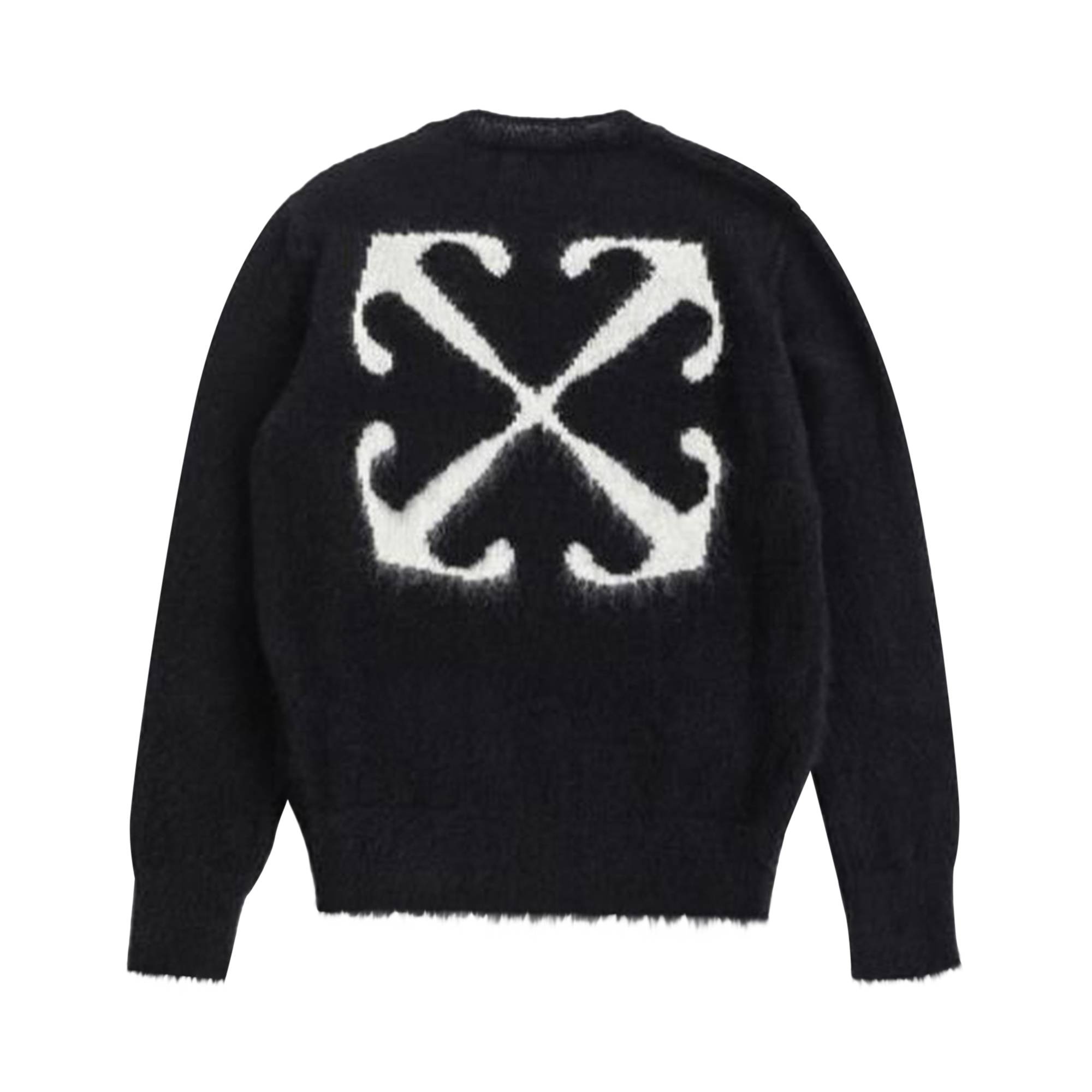 Off-White Mohair Arrow Knit Crewneck 'Black/Beige' - 2