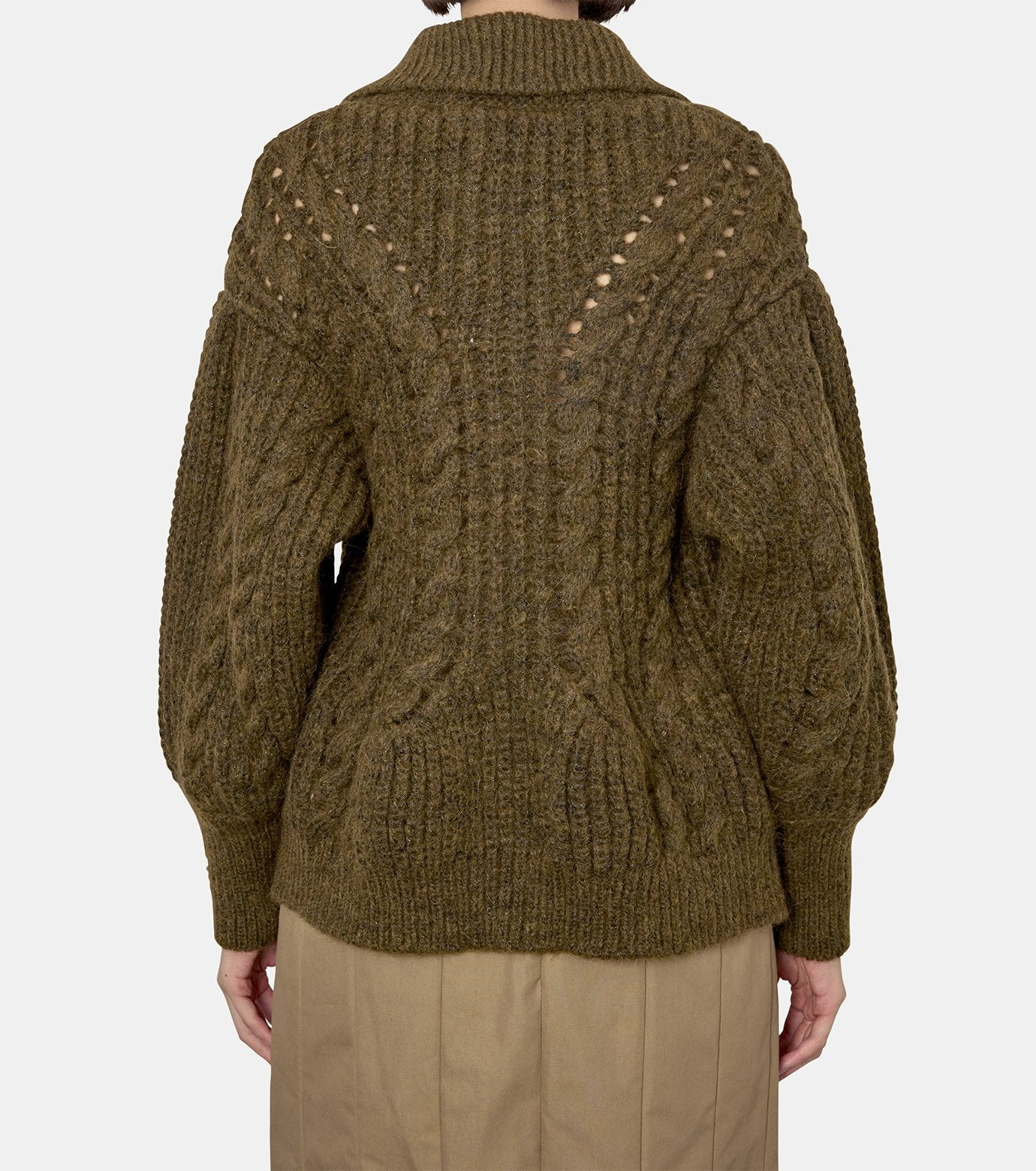 Sculpted Collared Chunky Knit CD - 3