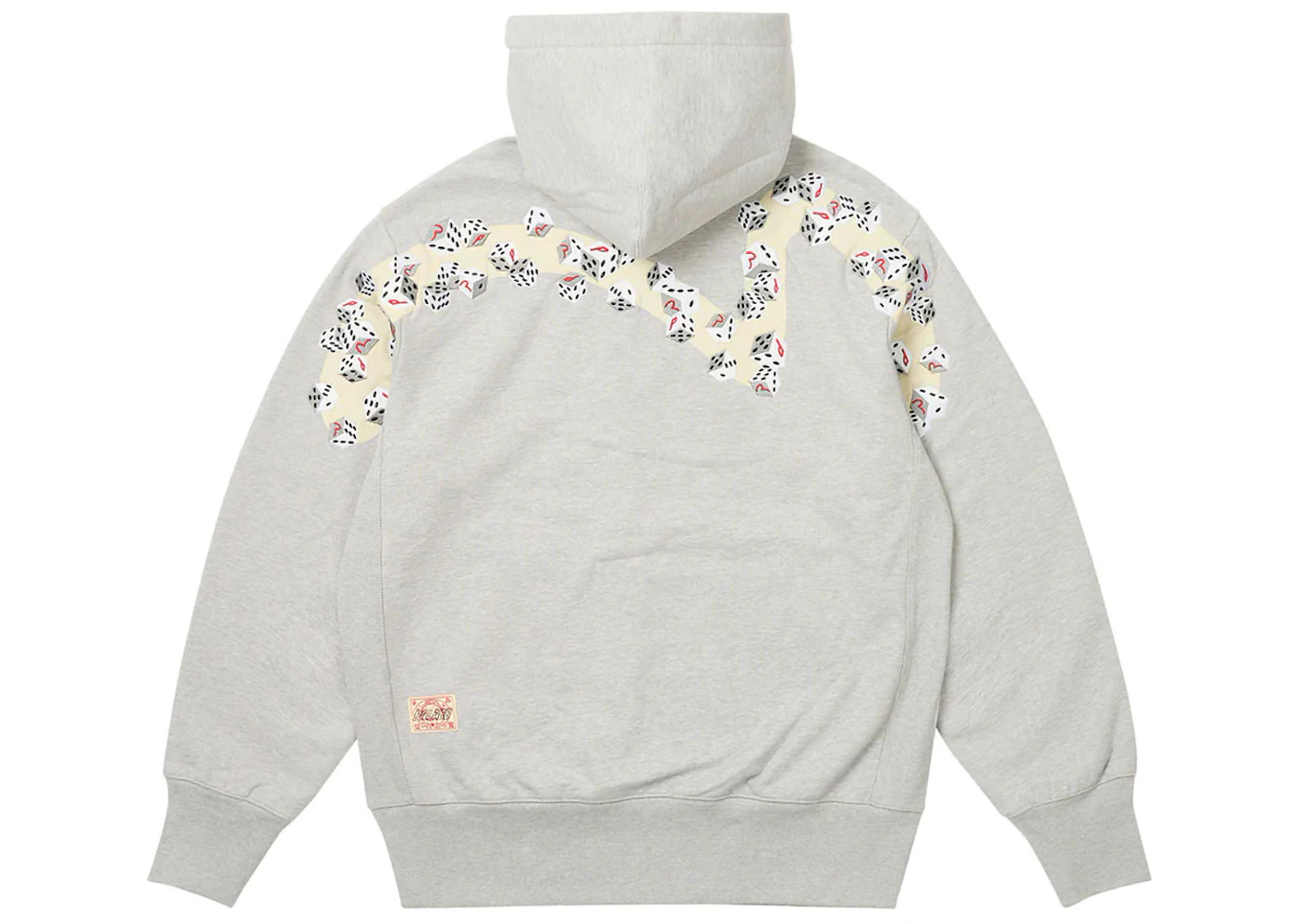 Palace x Evisu Zip Hood Grey Marl - 2