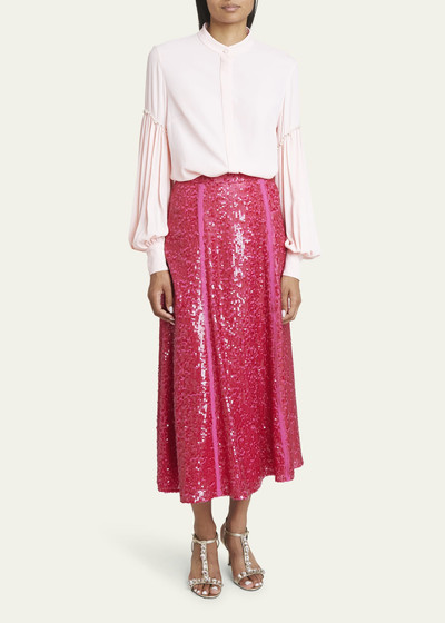 Erdem Sequined A-Line Midi Skirt outlook