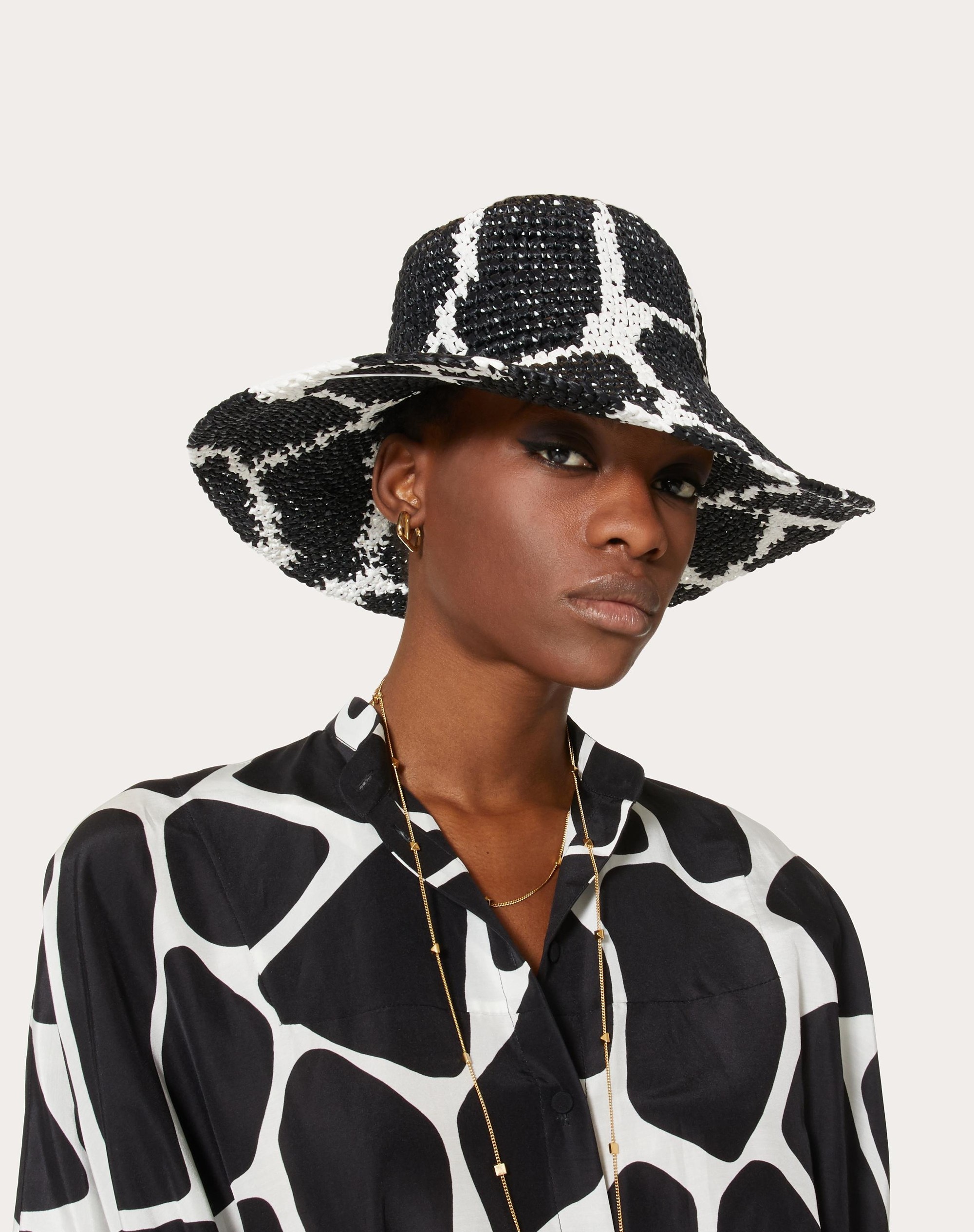 GIRAFFA RE-EDITION MOTIF RAFFIA FEDORA HAT - 4