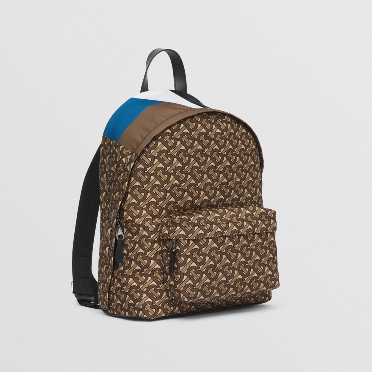 Monogram and Geometric Print Nylon Backpack - 7