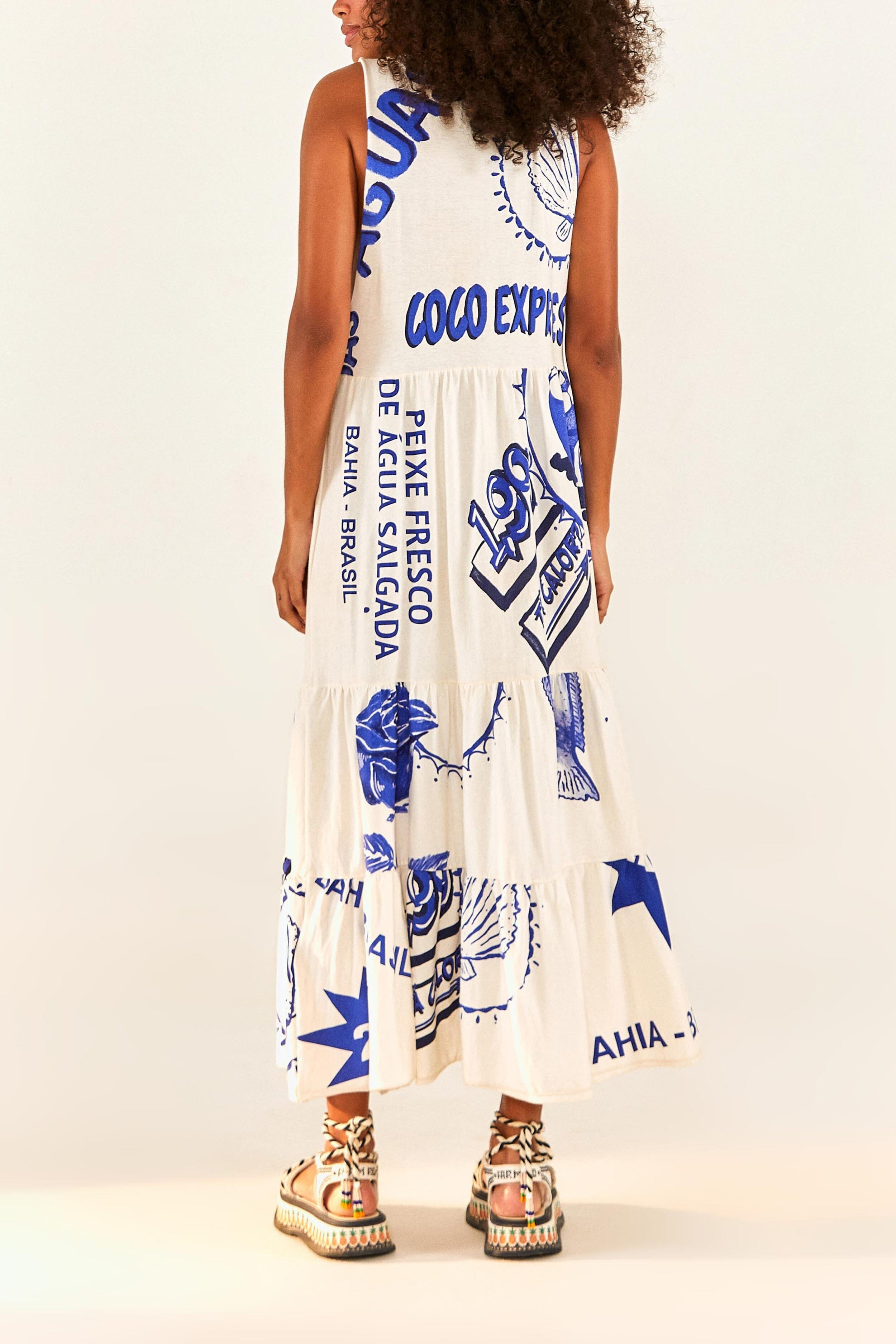 White Rainha Das Aguas T Shirt Dress - 4