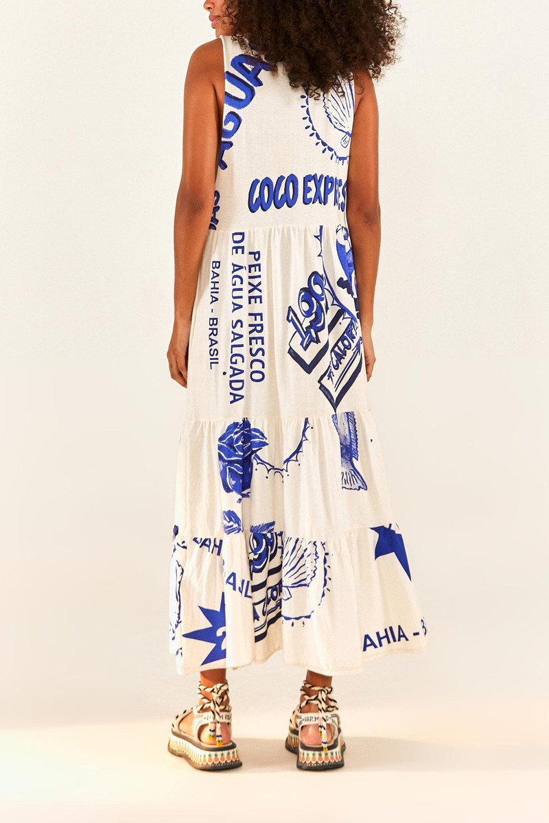 White Rainha Das Aguas T Shirt Dress 4