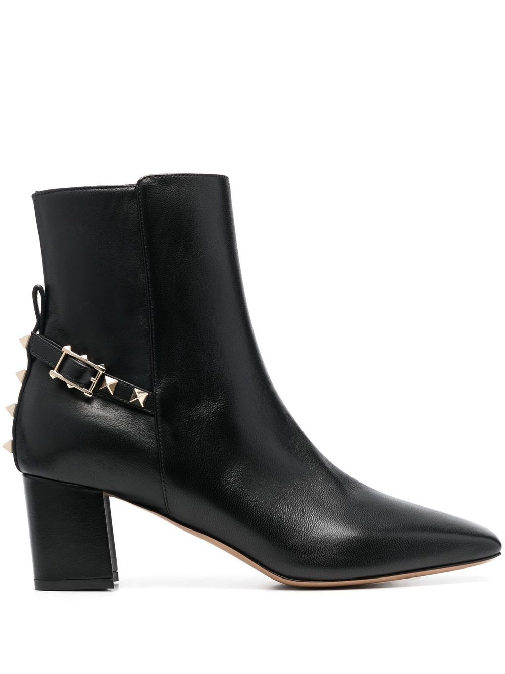 Rockstud leather ankle boots - 1