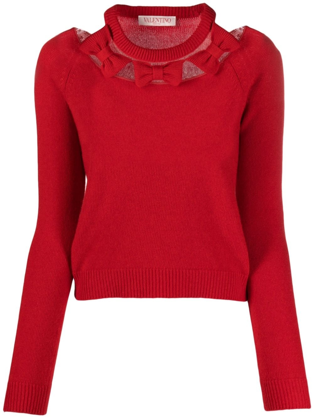 bow virgin-wool jumper - 1
