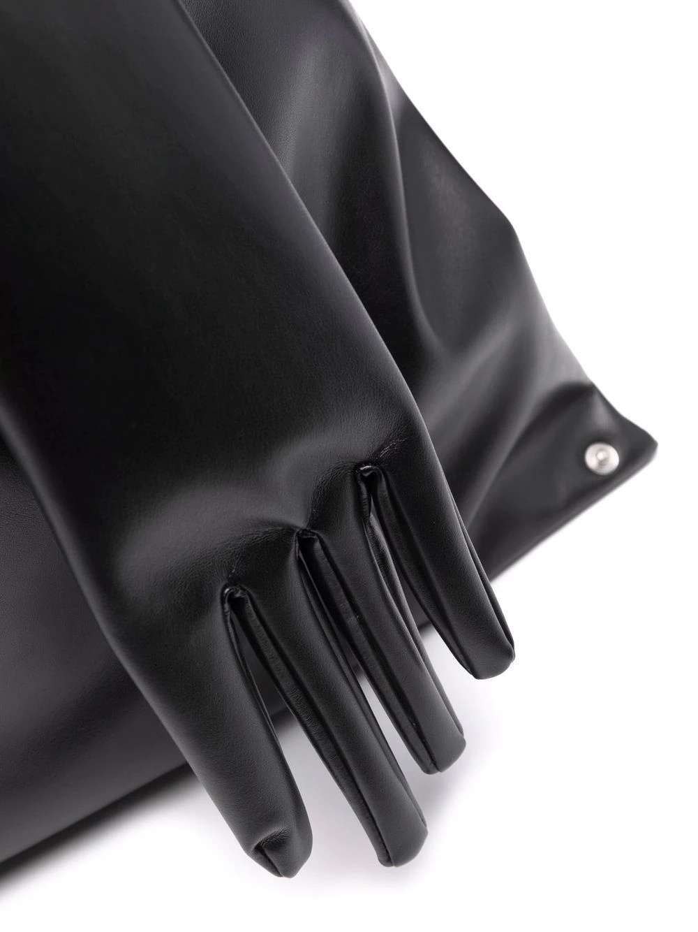 glove-detail leather tote bag - 5