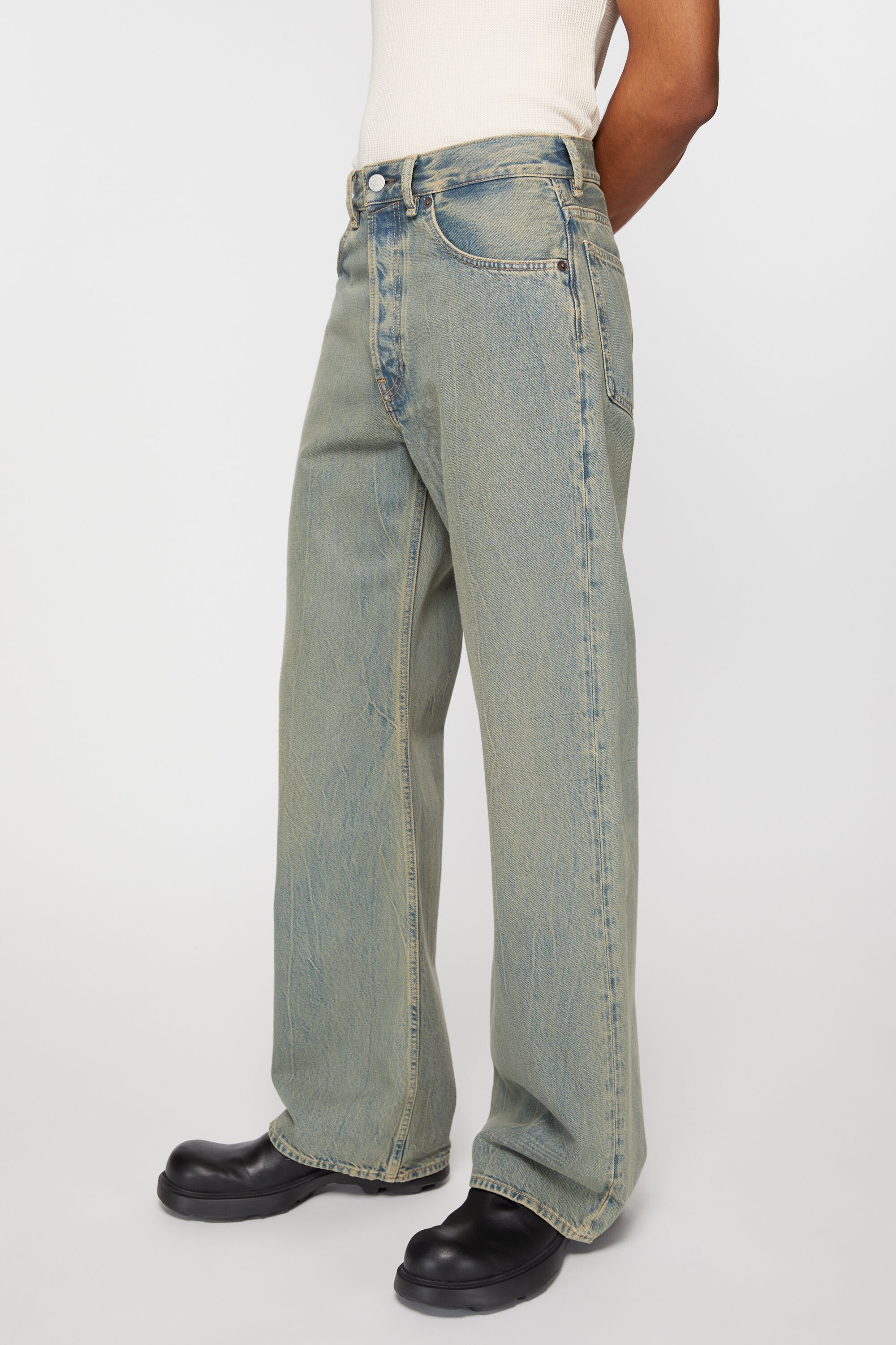 Loose fit jeans - 2021M - Blue/beige - 3