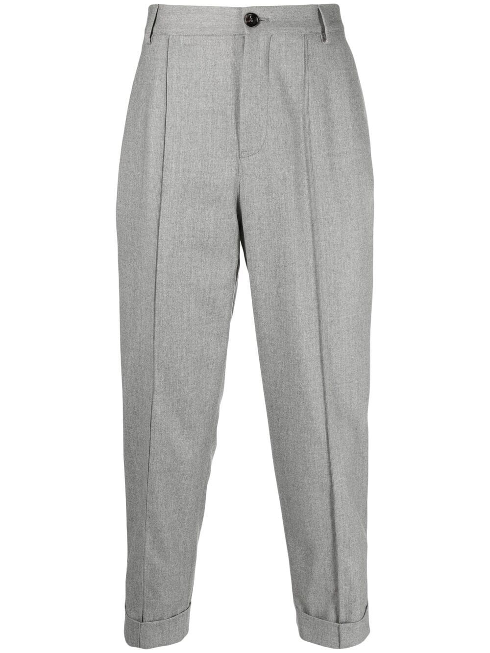 high-waisted ankle-grazer trousers - 1