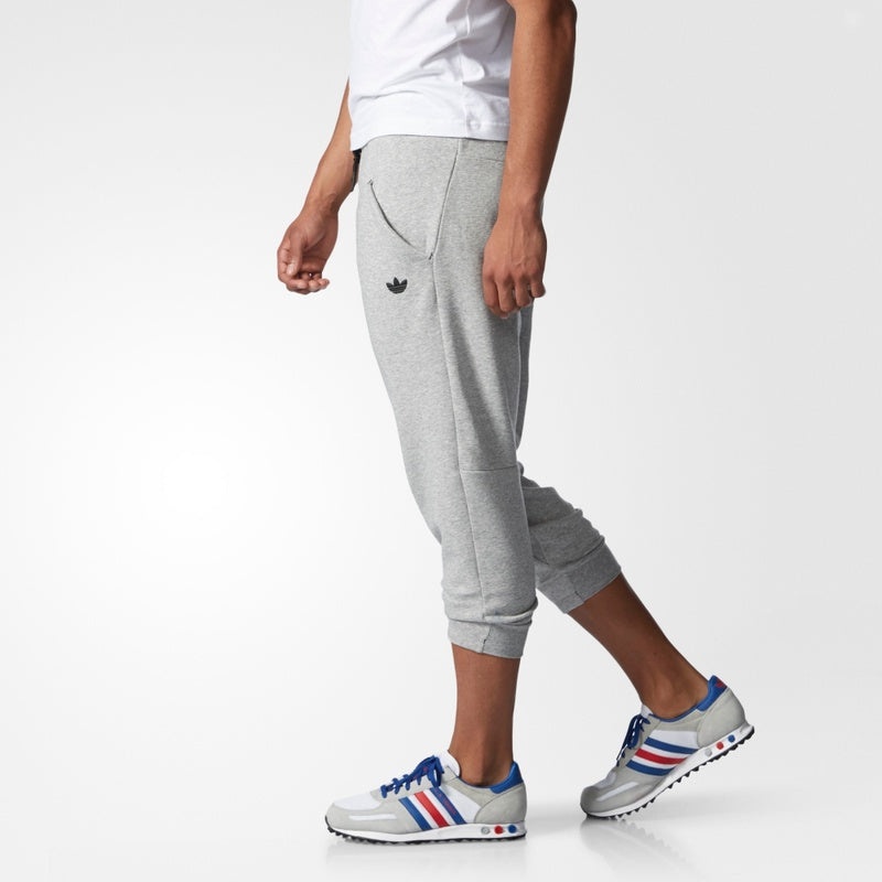 adidas originals Athleisure Casual Sports Knit Cropped Pants Gray AB9282 - 5