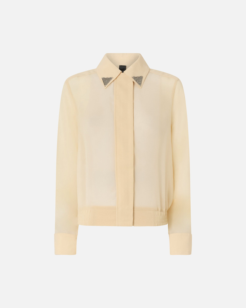 SEMI-SHEER SHIRT WITH METALLIC DETAILS 1