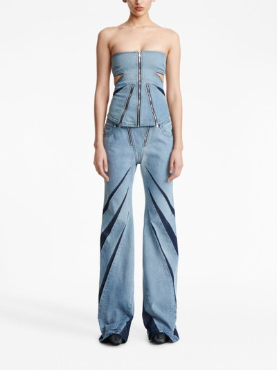 Dion Lee darted denim corset outlook