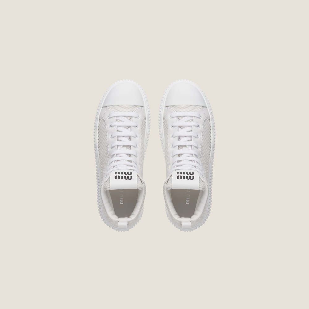 Mesh flatform high-top sneakers - 3