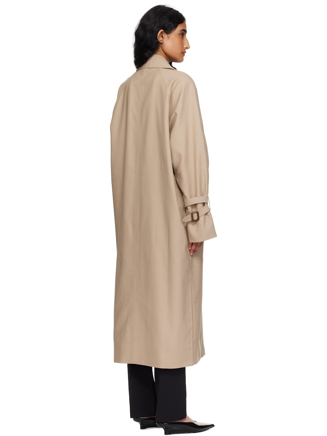 Beige Signature Trench Coat - 3
