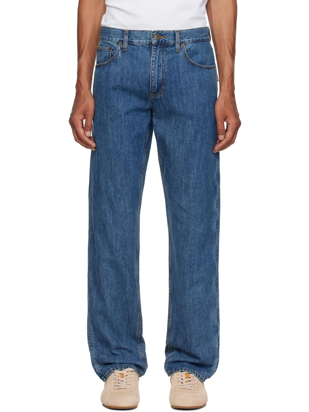 Blue Straight Jeans - 1